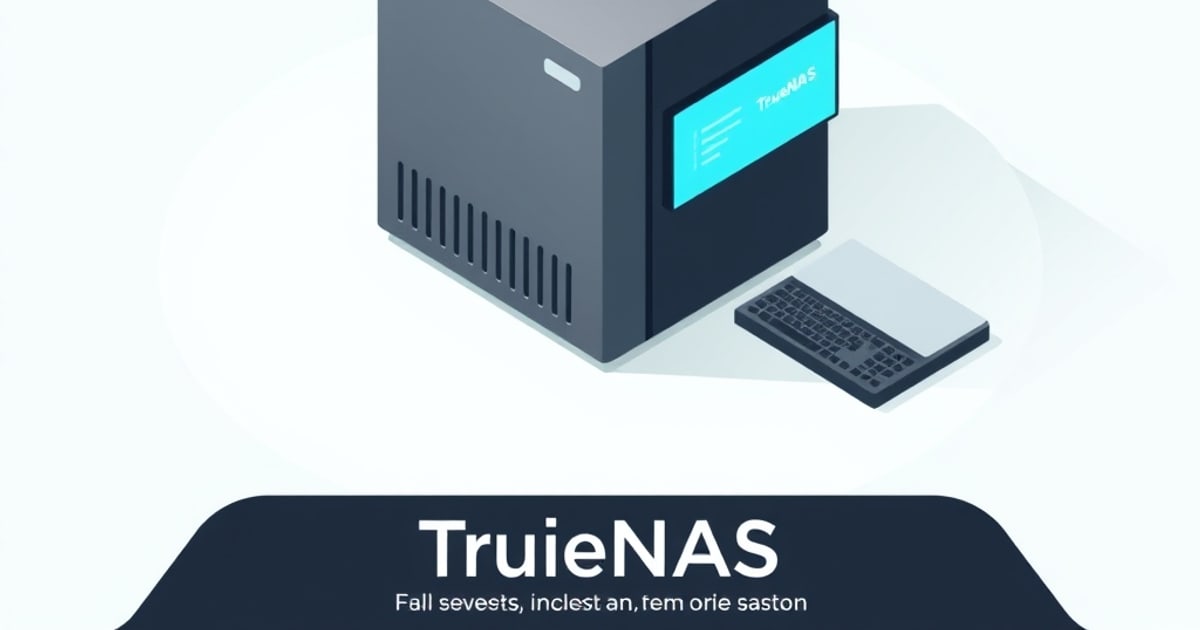 Isometric vector illustration showing ZFS data storage with scrub and SMART test indicators for disk health monitoring.